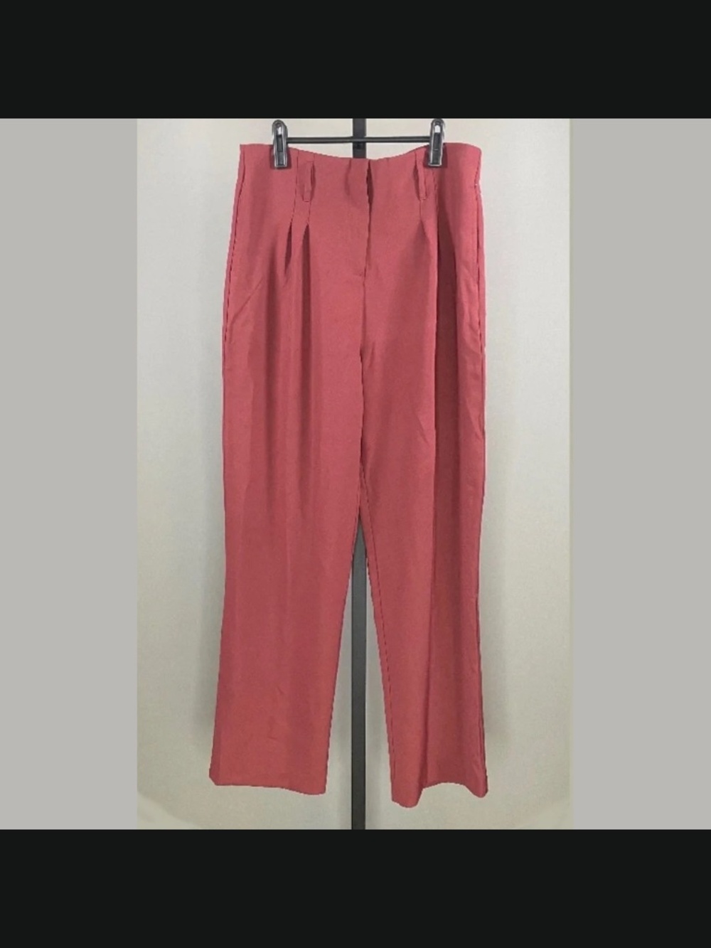 NEW Romeo & Juliet Couture Pants Womens Large burgundy red straight leg trouser